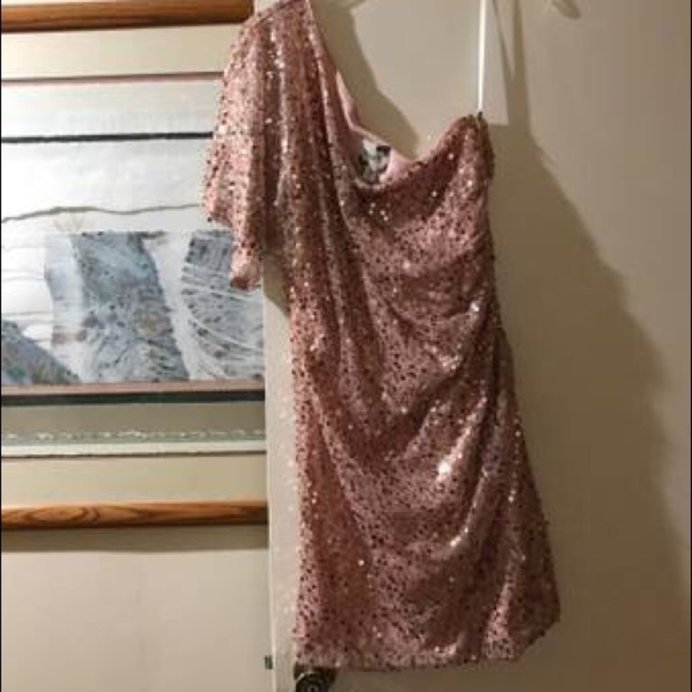 Blush Off-the-Shoulder Dress